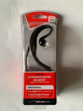 Jabra EarWave Boom Headset Verizon 2.5mm Jack Universal JABWAVCAE1 NEW
